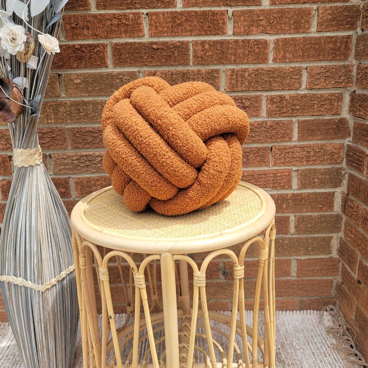 SUF Products LLC - Wholesale Throw/Decorative Pillow - Boucle Knot Pillows Soft and Cozy - Trendy Textured cushion