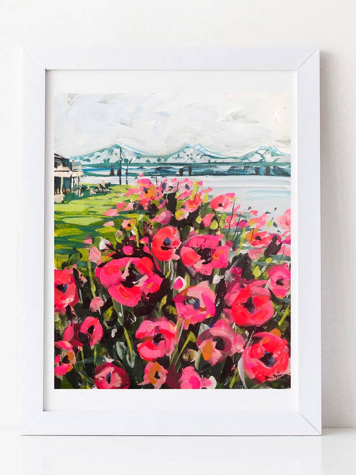 Rivierprint op papier „Natchez Riverfront” voor wholesale door Maren Devine Art