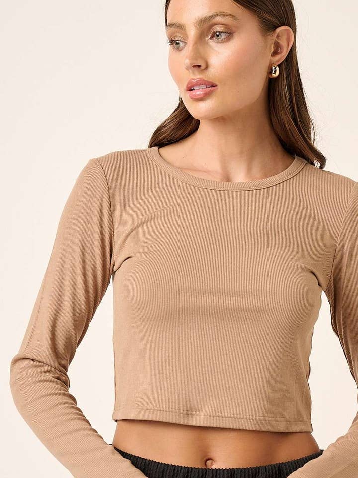 mittoshop - Wholesale Knit Top - Women's - BASIC CROP LONG SLEEVE KNIT TOP21