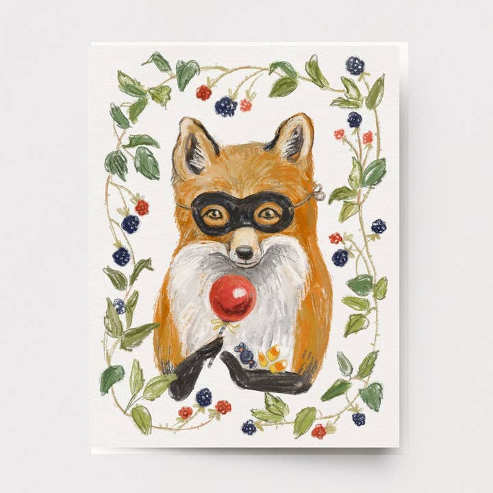 Carnival Fox Card HA-112 for wholesale by Ingrid Press