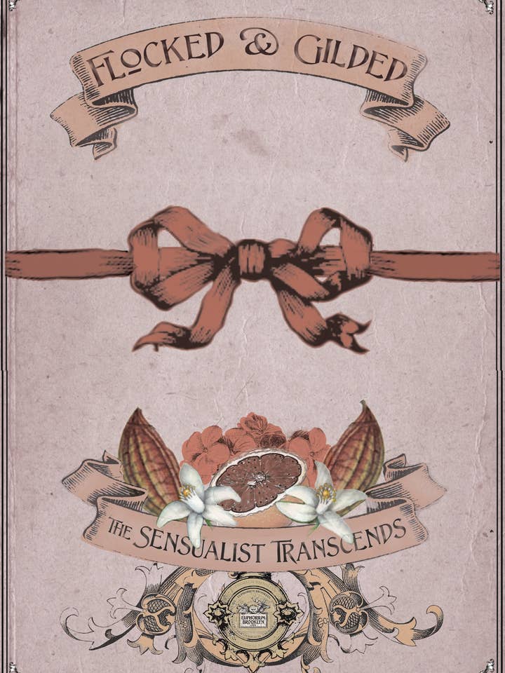 FLOCKED & GILDED Notecard & 2ML Sprayer Set for wholesale by Euphorium Brooklyn