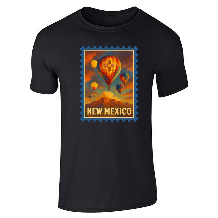 New Mexico Zia Balloon Festival Mountains Unisex Tee for wholesale by Pop Threads