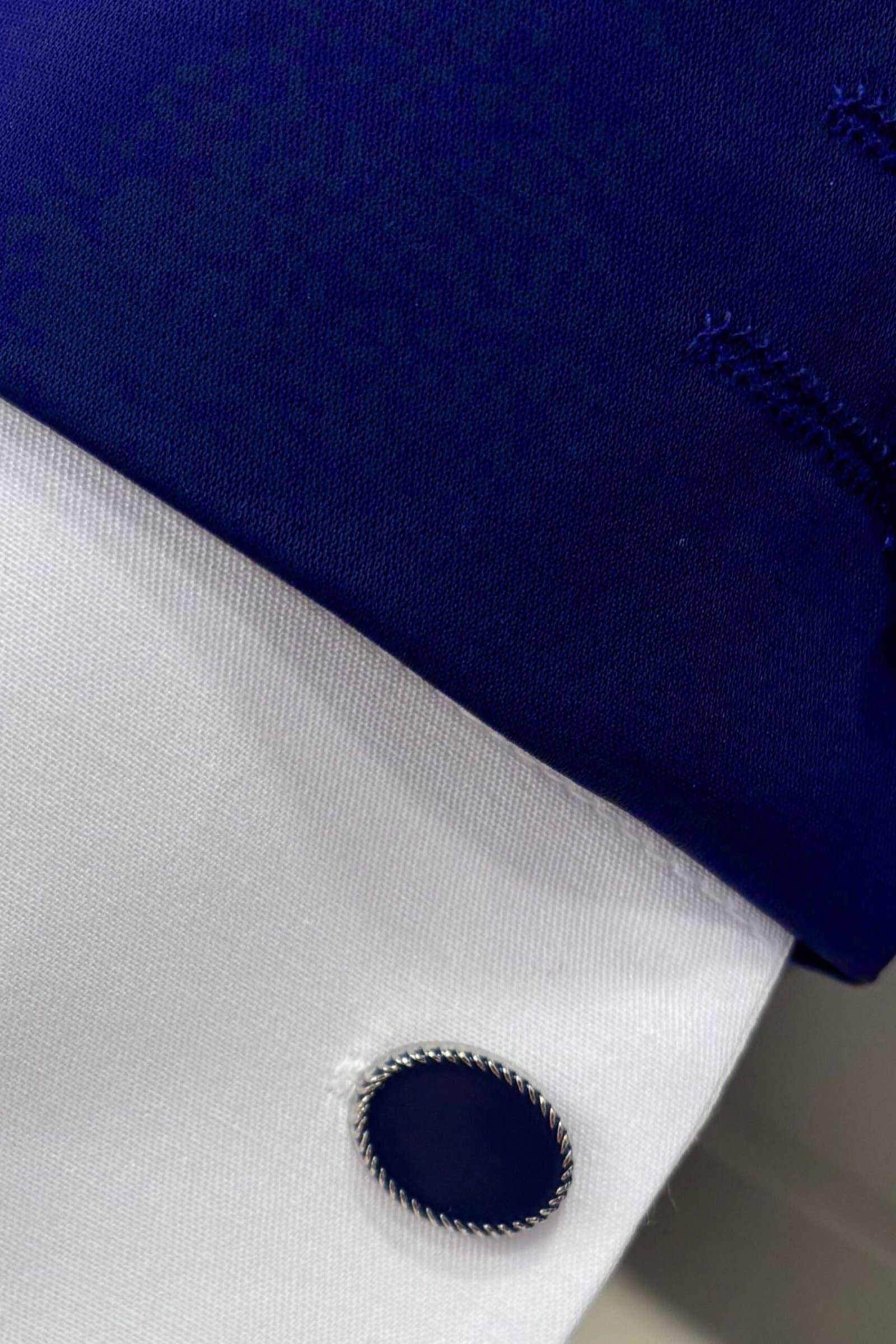 Piccole Star – wholesale Kostymset – Barn – Smoking Donatello för barn – marinblå med kungligt blå kavaj3