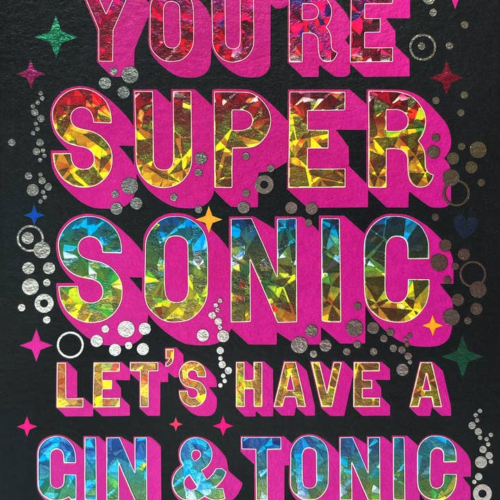 Cath Tate Cards - Wholesale Birthday Card - Super Sonic Birthday Card