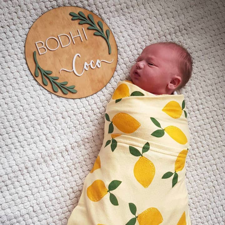 Panneau de chambre d'enfant avec nom rond | Décoration de chambre d'enfant | Panneau 3D | Joli panneau de porte pour la vente par Lavender Co Creative