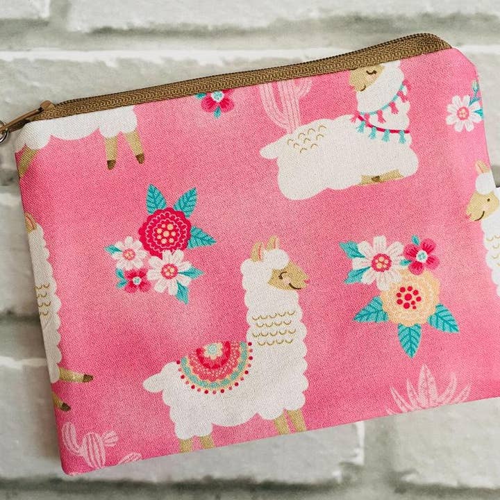 Llama (Alpaca) fabric coin purse pouch 3 colours for wholesale by Jewells