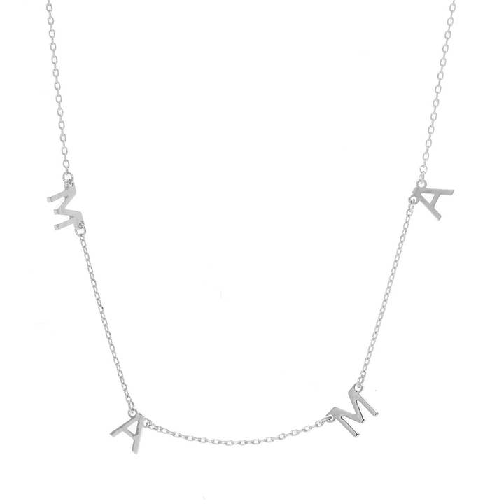 Fashion City - Wholesale Pendant/Charm Necklace - Gold-Dipped MAMA Lettering Necklace
