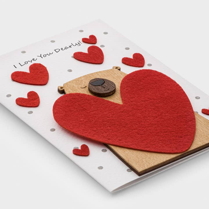 3D Wooden Love Card – Handmade Heart Greeting by PESKOVOI for wholesale by PESKOVOI