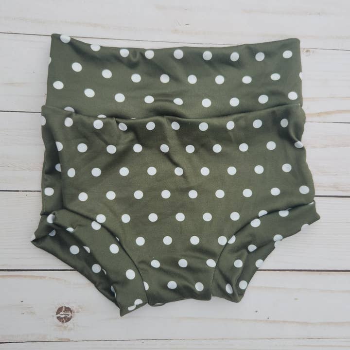 Bummies, vagabundos con puntos verdes, vagabundos para bebés pequeños para venta al por mayor de Small Blessings Design