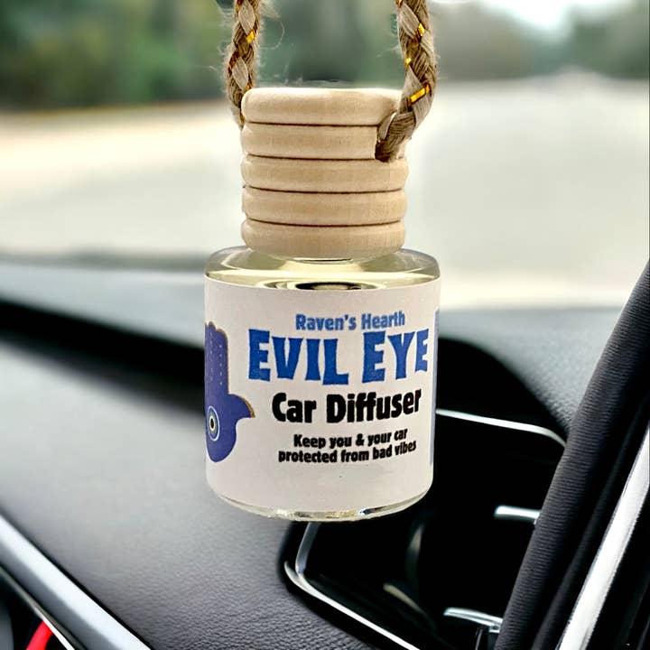 Raven’s Hearth - Wholesale Car Freshener - Unisex - Evil Eye Car Diffuser | Protection | Spruce & Sandalwood1
