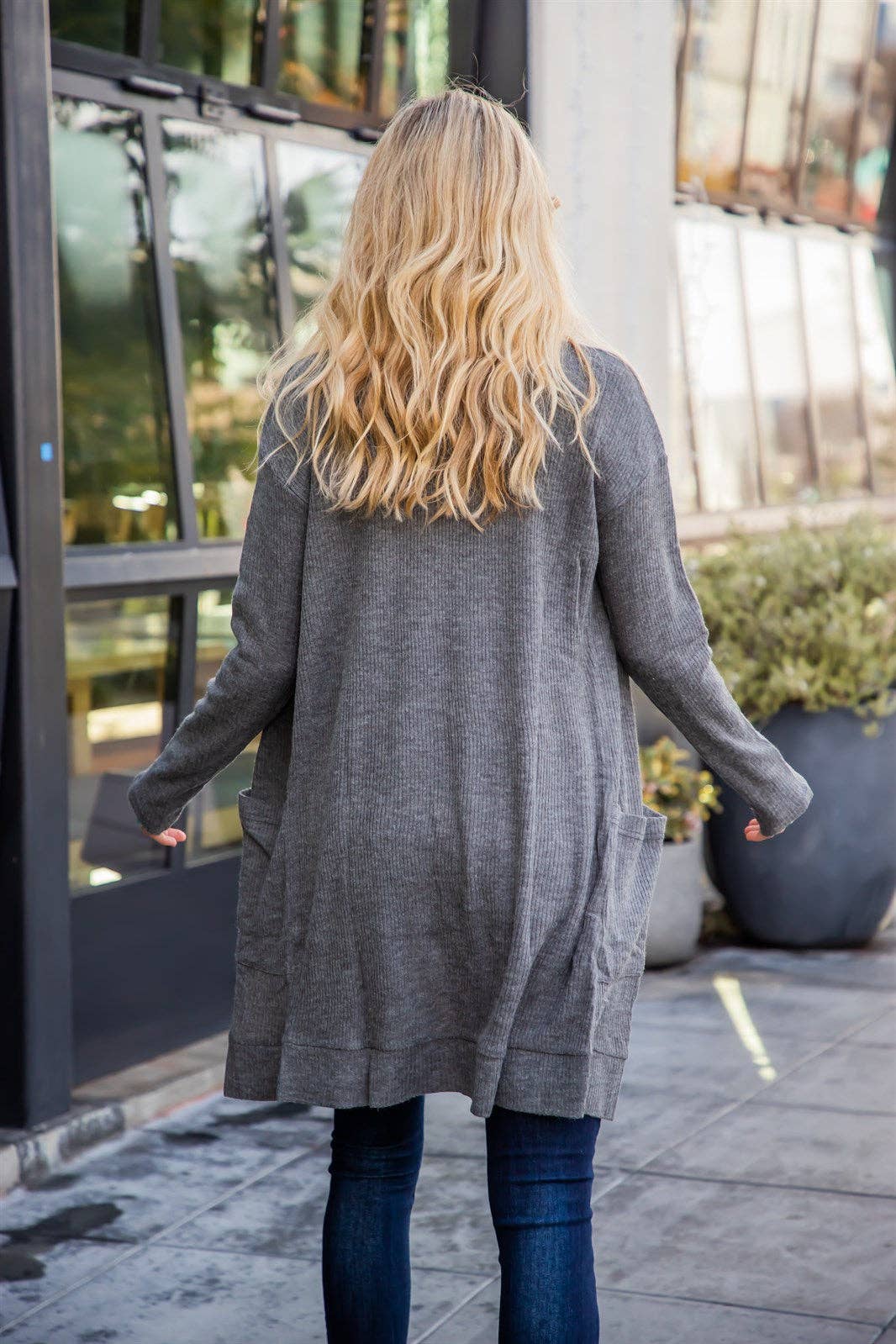 Tickled Teal – Großhandel Strickjacke – Damen – Margeau Weicher gerippter Cardigan14