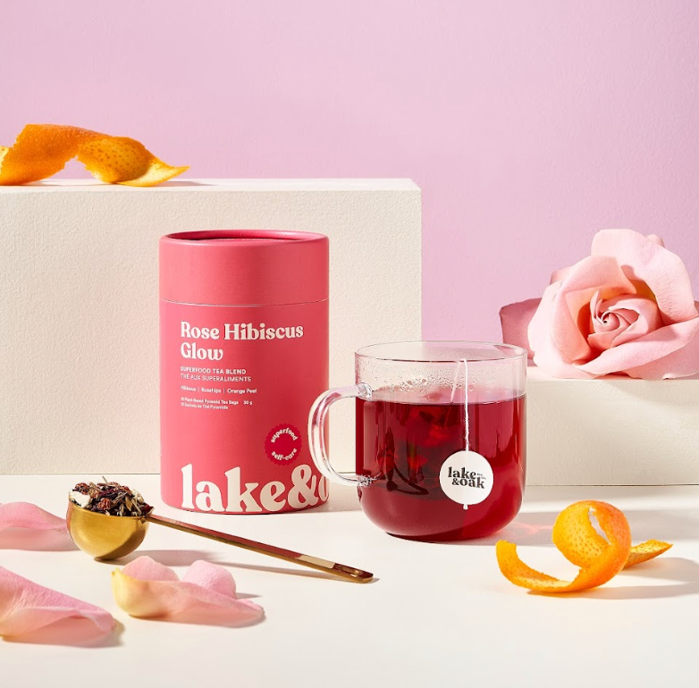 Lake & Oak Tea Co. - Wholesale Health/Detox Tea - Rose Hibiscus Glow - Superfood Tea Blend1