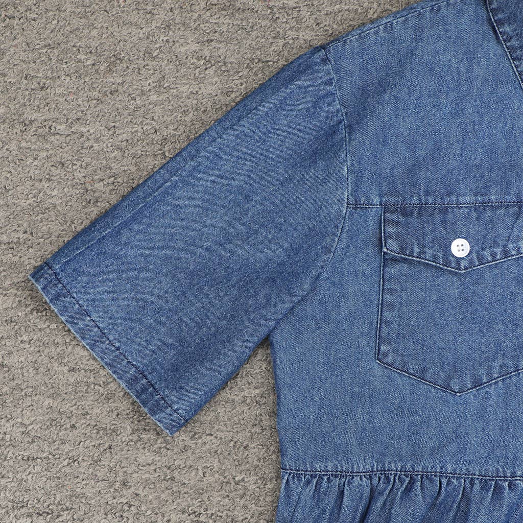 EmberLoom - Wholesale Dress - Women's - Women's Long Denim Dress with Button Front 9