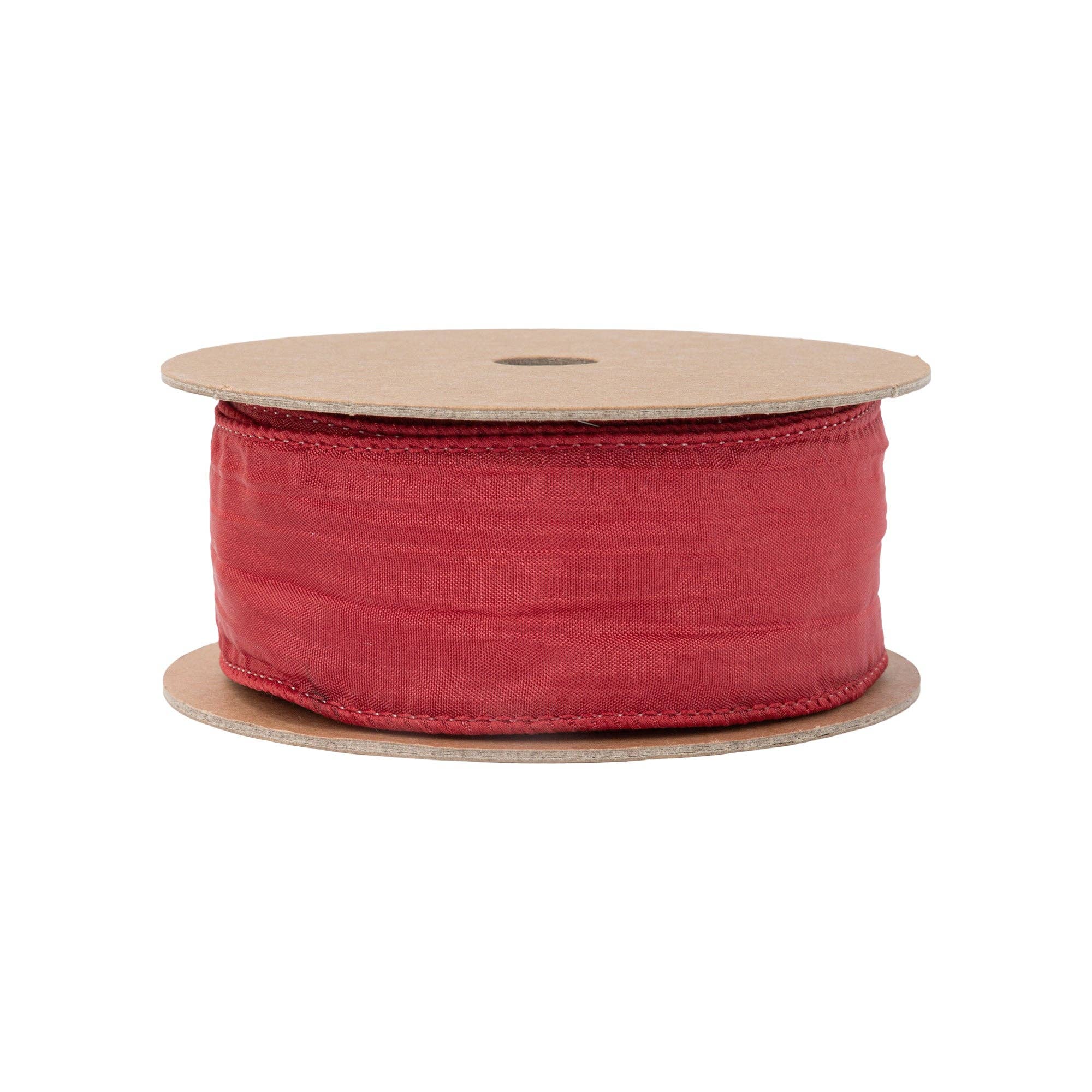 LA Ribbons Wholesale - Wholesale Ribbon - Gift Wrapping - 1 1/2" Wired Crinkle Ribbon | Red | 10 Yard Roll4