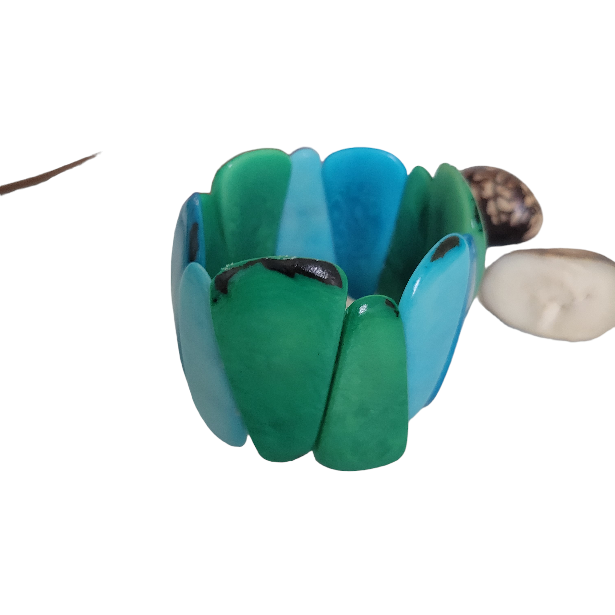 Organic jewelry by Allie - Wholesale Beaded Bracelet - Trapezoidal tagua nut bracelet mod style5