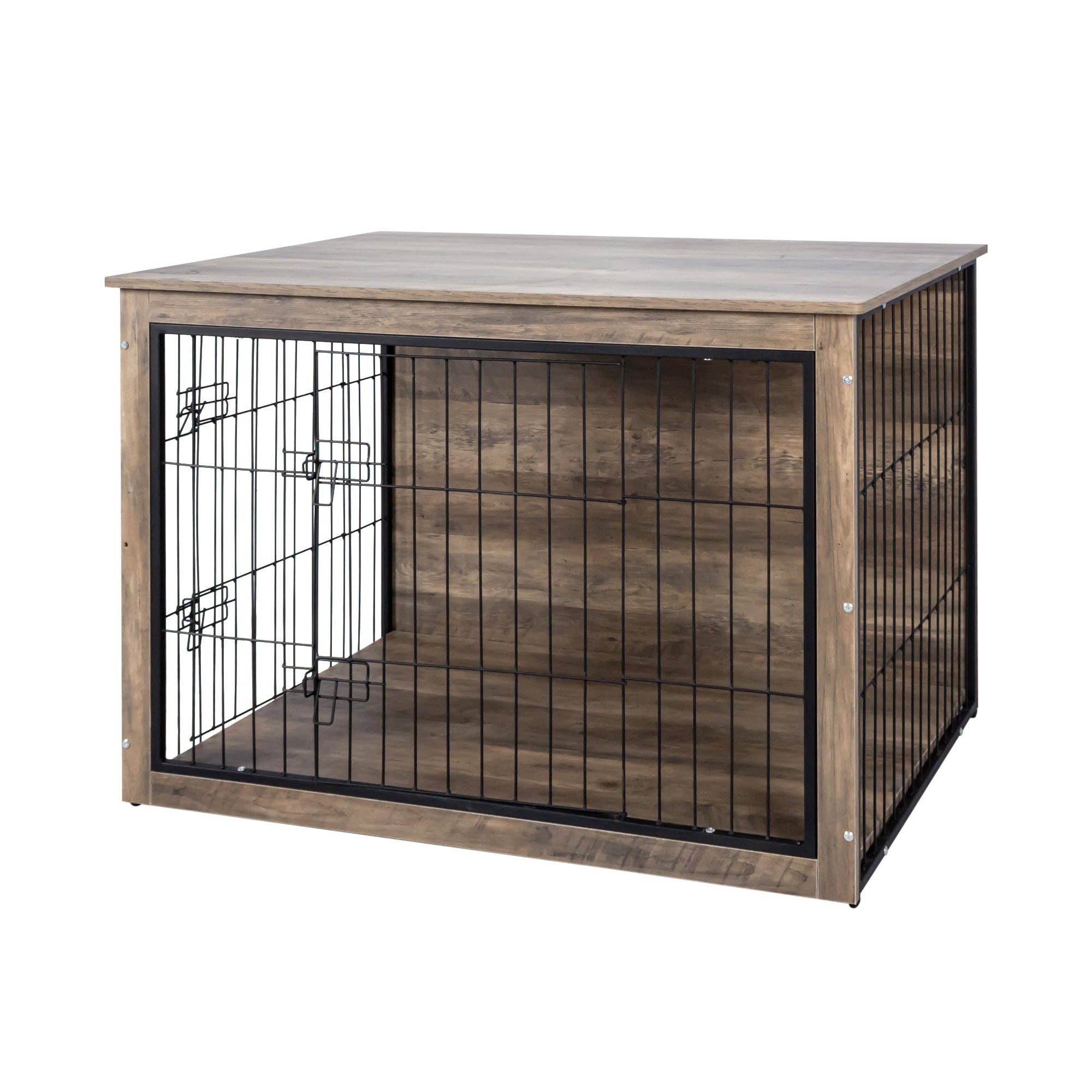 39F Inc. - Wholesale Pet Carrier - Dog - Wooden Dog Crate with Double Doors, Indoor Kennel8