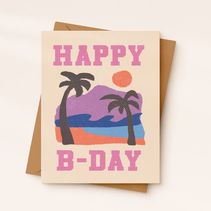 Beach Birthday Card | Summer Birthday Card | Coastal card for wholesale by Daydream Prints