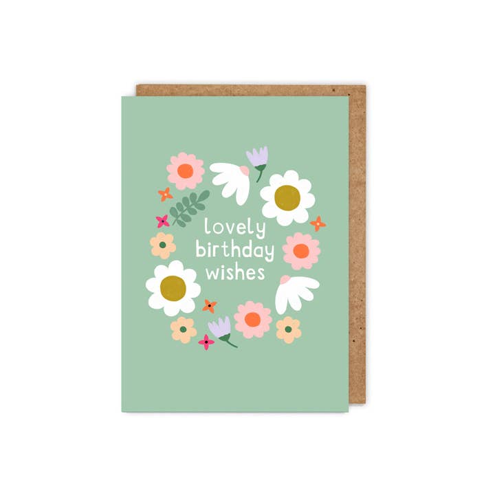 Lovely Birthday Wishes Floral- Spot Gloss Card for wholesale by Zoe Spry