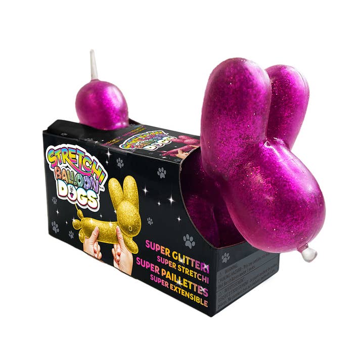 Incredible Group - Wholesale Fidget Toy - Kids - Stretchi Balloon Dog Glitter PDQ