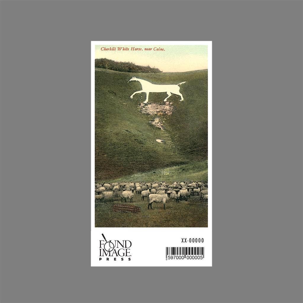 Found Image Press – wholesale Sticker – Sticker EN-76 Cherhill White Horse near Calne, England1