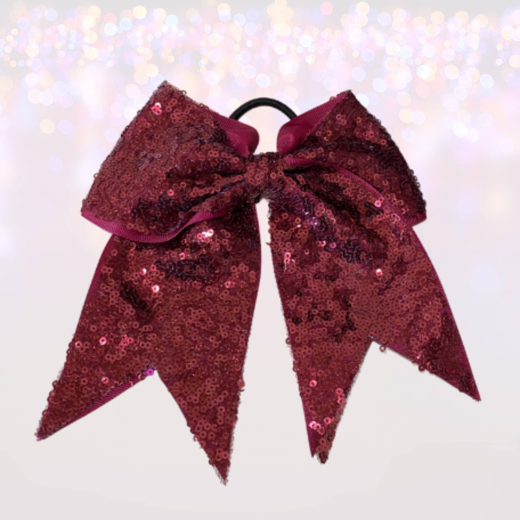 Chicky Chicky Bling Bling - Vente Nœud pour cheveux – enfant - Archets de pom-pom girl à paillettes de 7 pouces, poney de pom-pom girl6