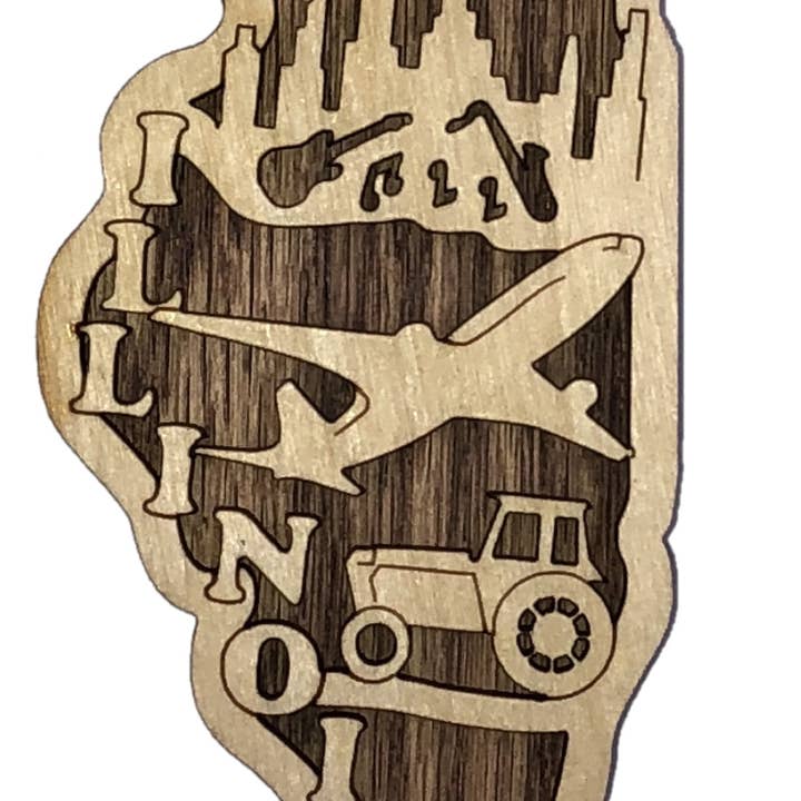 Woodcutts Inc. - Vendita all'ingrosso Calamite - Magnete dello stato dell'Illinois0