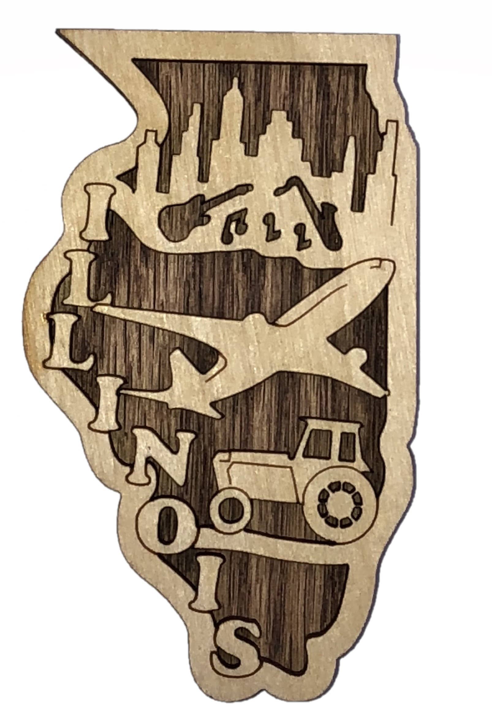 Woodcutts Inc. - Wholesale Magnet - Illinois State Magnet