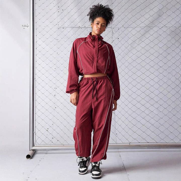 Conjunto de Top con Cordón y Pantalones a Bloques de Color para venta al por mayor de Ekartini