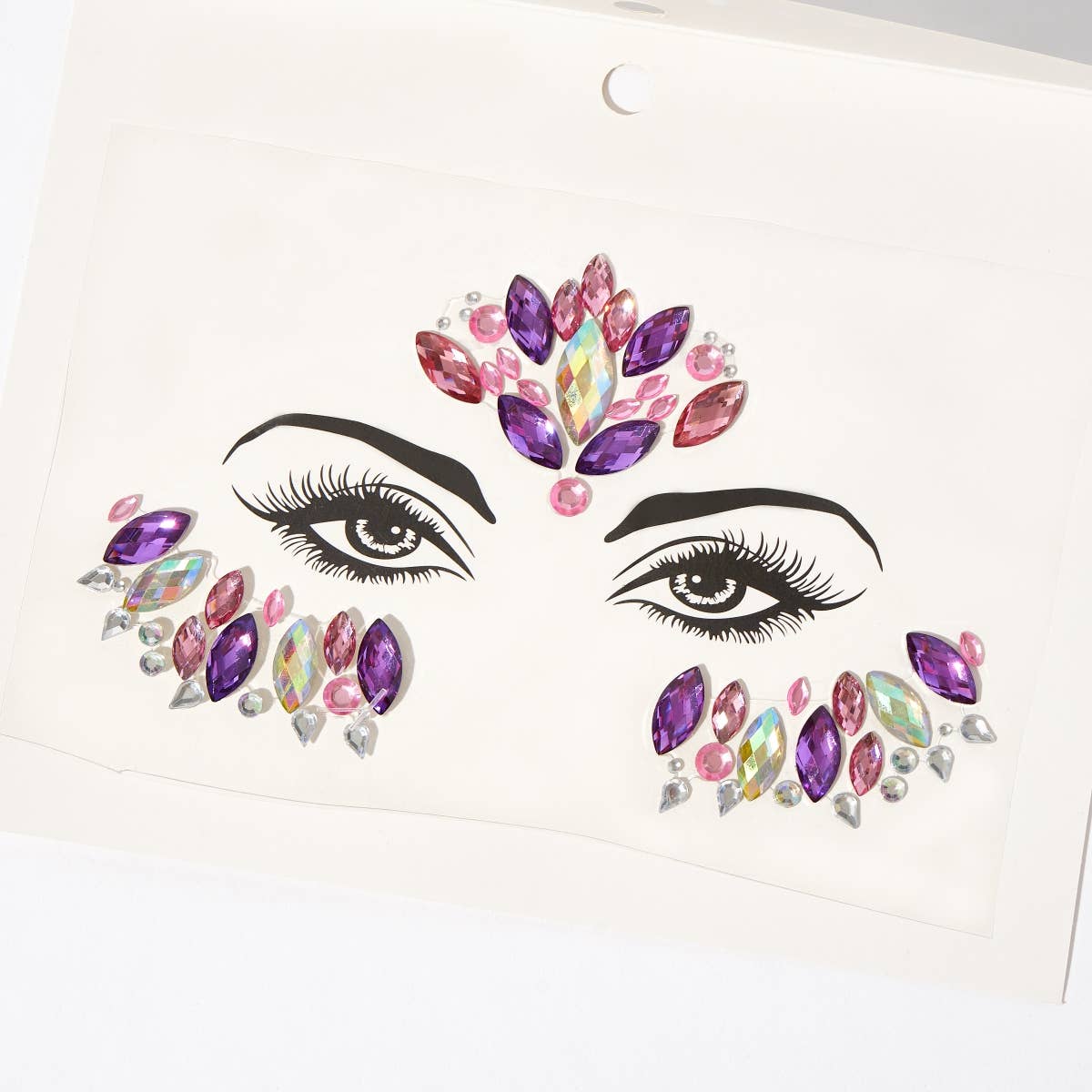 PURPLE MARQUISE CRYSTAL FACE STICKERS for wholesale on Faire0