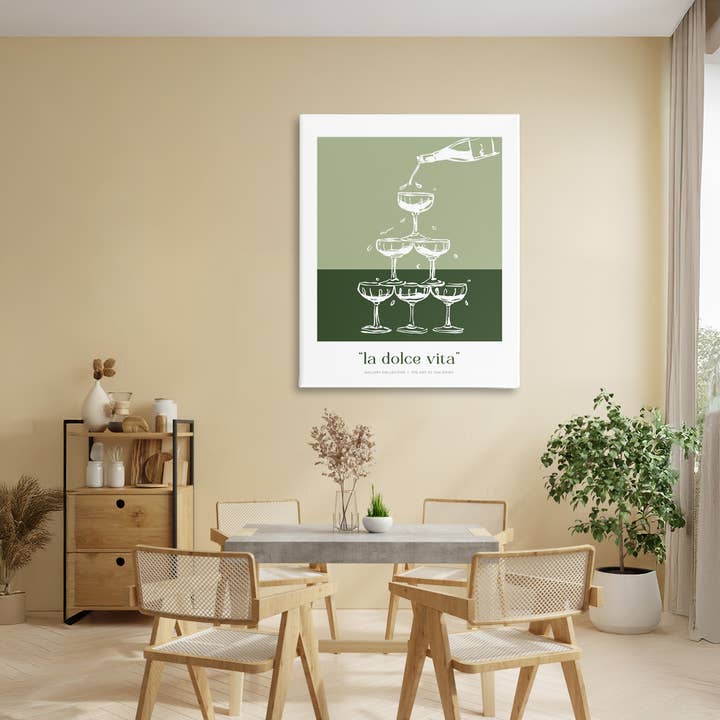 Stupell Industries - Wholesale Wall Sign - Green Champagne Tower - Unframed Wall Art4