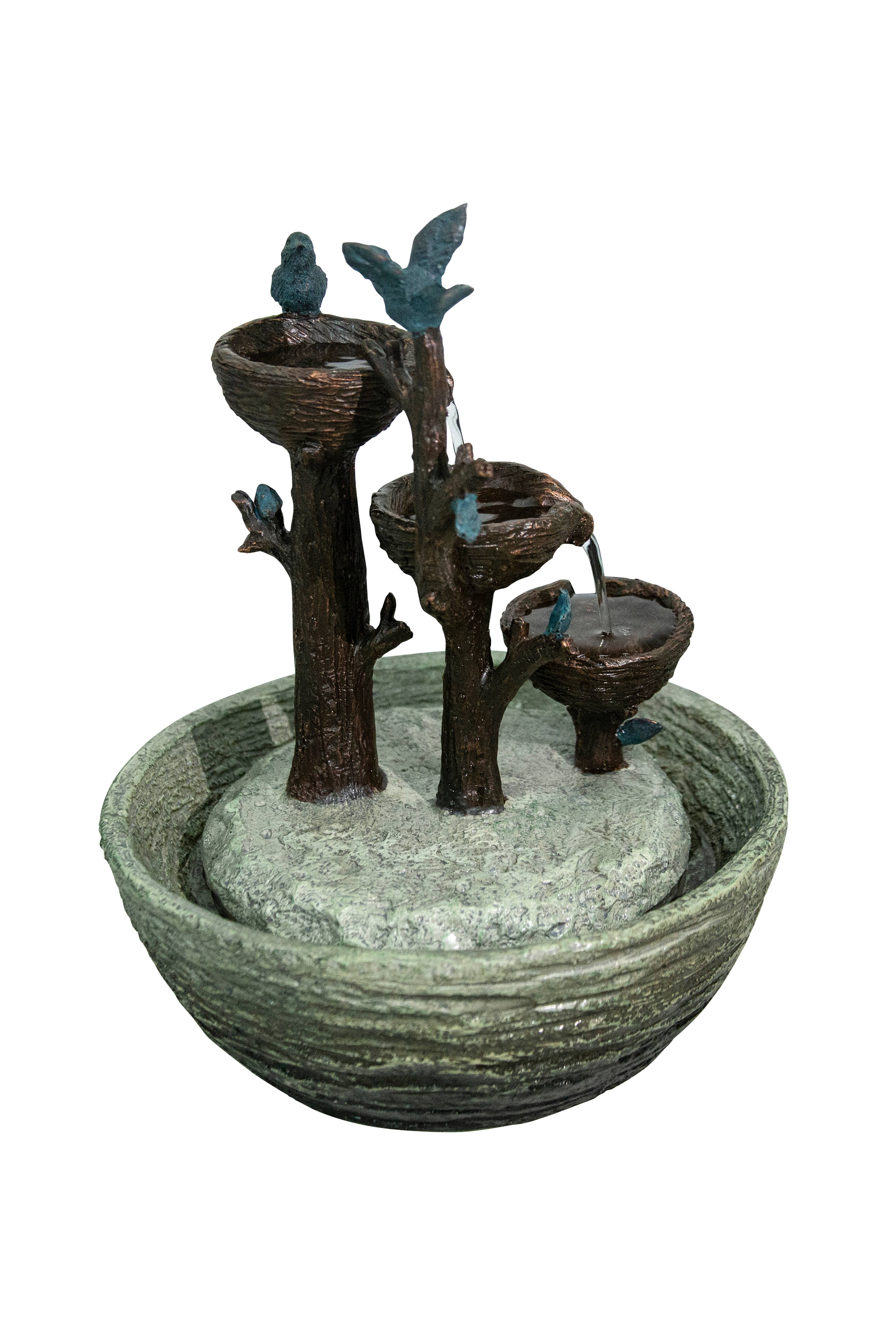 Hi-Line Gift Ltd. - Wholesale Tafelbladdecoratie - Speelfontein voor vogels voor binnen voor tafeldecoratie2