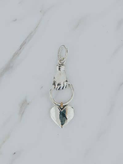 Stolen Heart Charm | SS + 14k for wholesale by Wings Hawaii