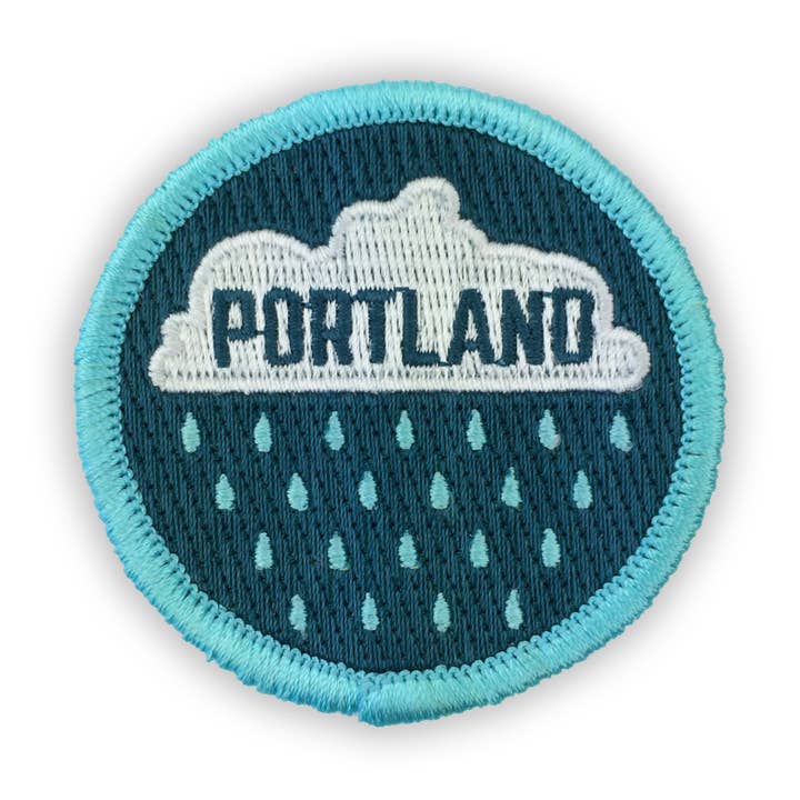 Portland Oregon - Parche para gotas de lluvia para venta al por mayor de Badge Bomb