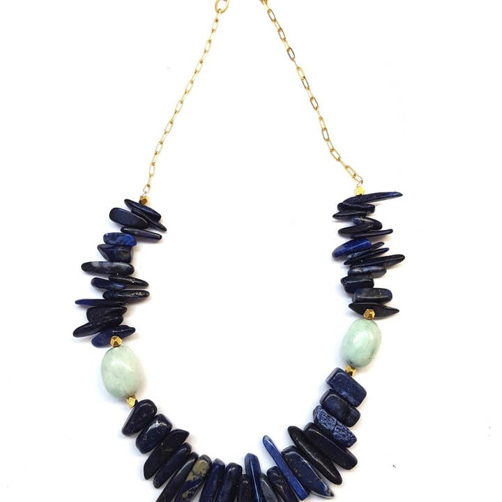 Lapis Fringe Halsband för wholesale av MINU Jewels