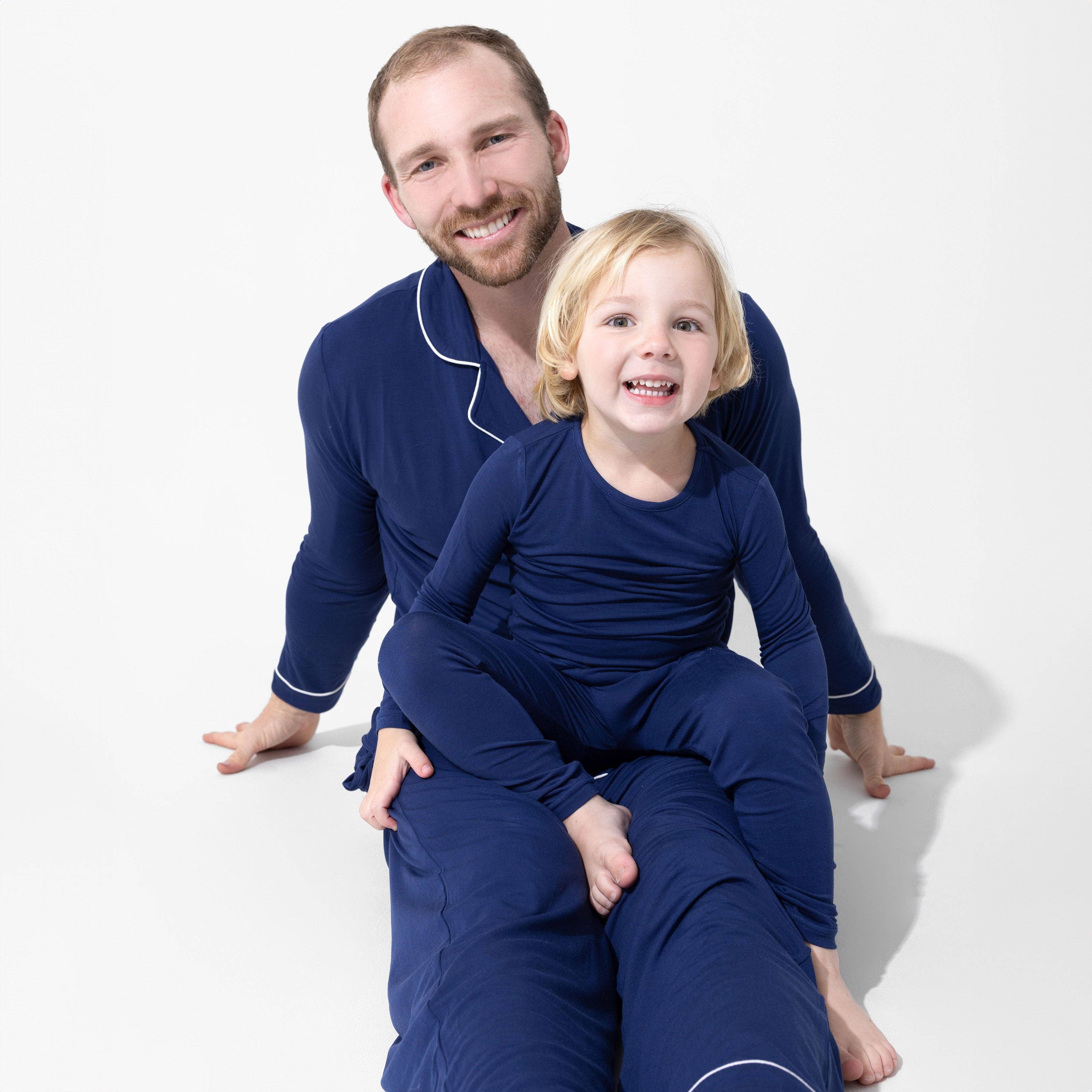 Bellabu Bear - Wholesale Sleepwear Set - Men's - Indigo Blue Bamboo Men's Pajama Set3