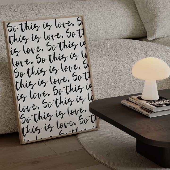 D'LUXE PRINTS - Wholesale Art Print - So This Is Love Script Print3
