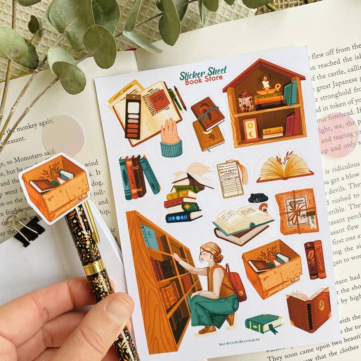 Split Moon Studios - Wholesale Sticker - Book Store Sticker Sheet Decorative Sticker2