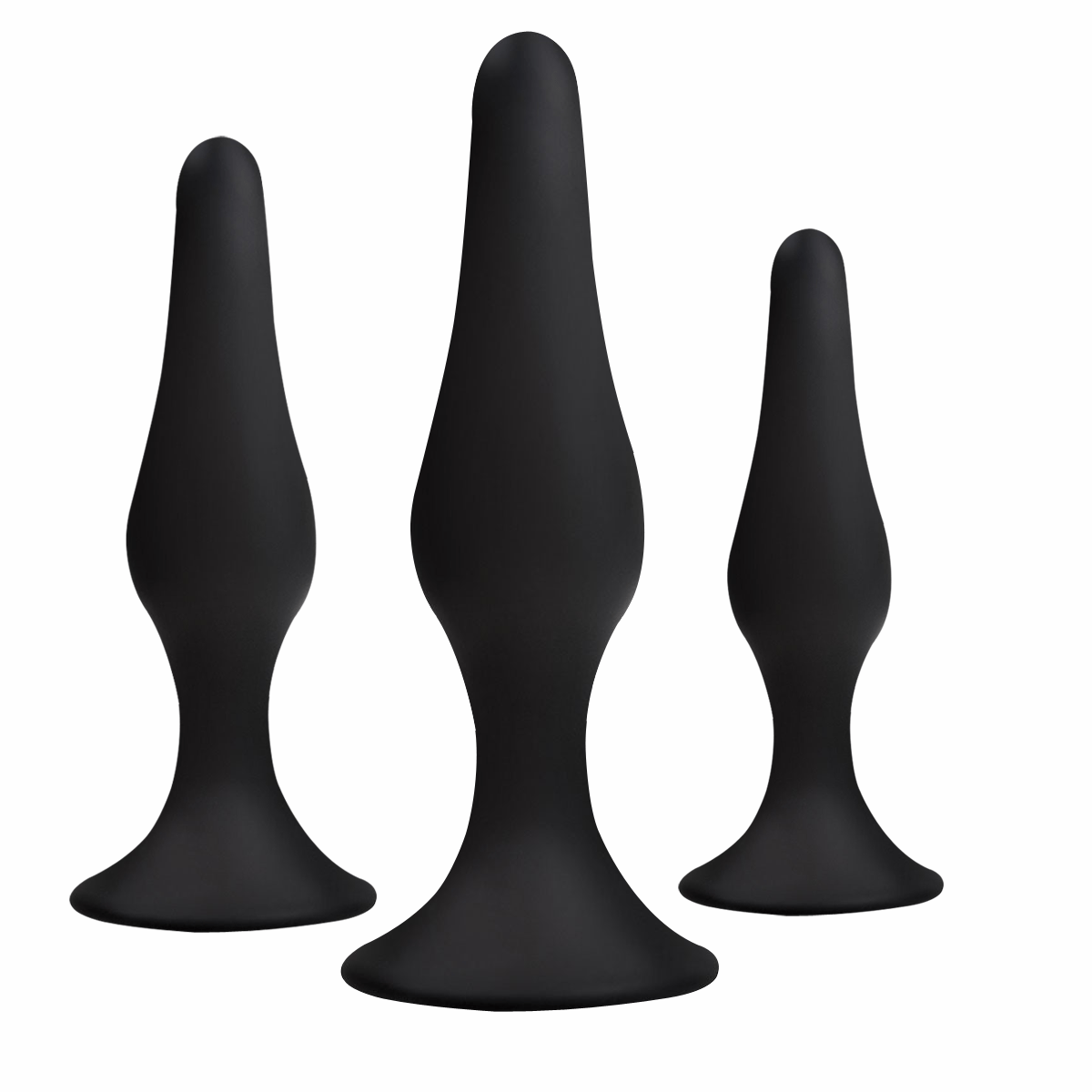 Kinky Pleasure - Vente Sex toys - Power Escorts - BR12 - Plug Anal en Silicone - Ensemble de 3 - Ventouse Puissante9
