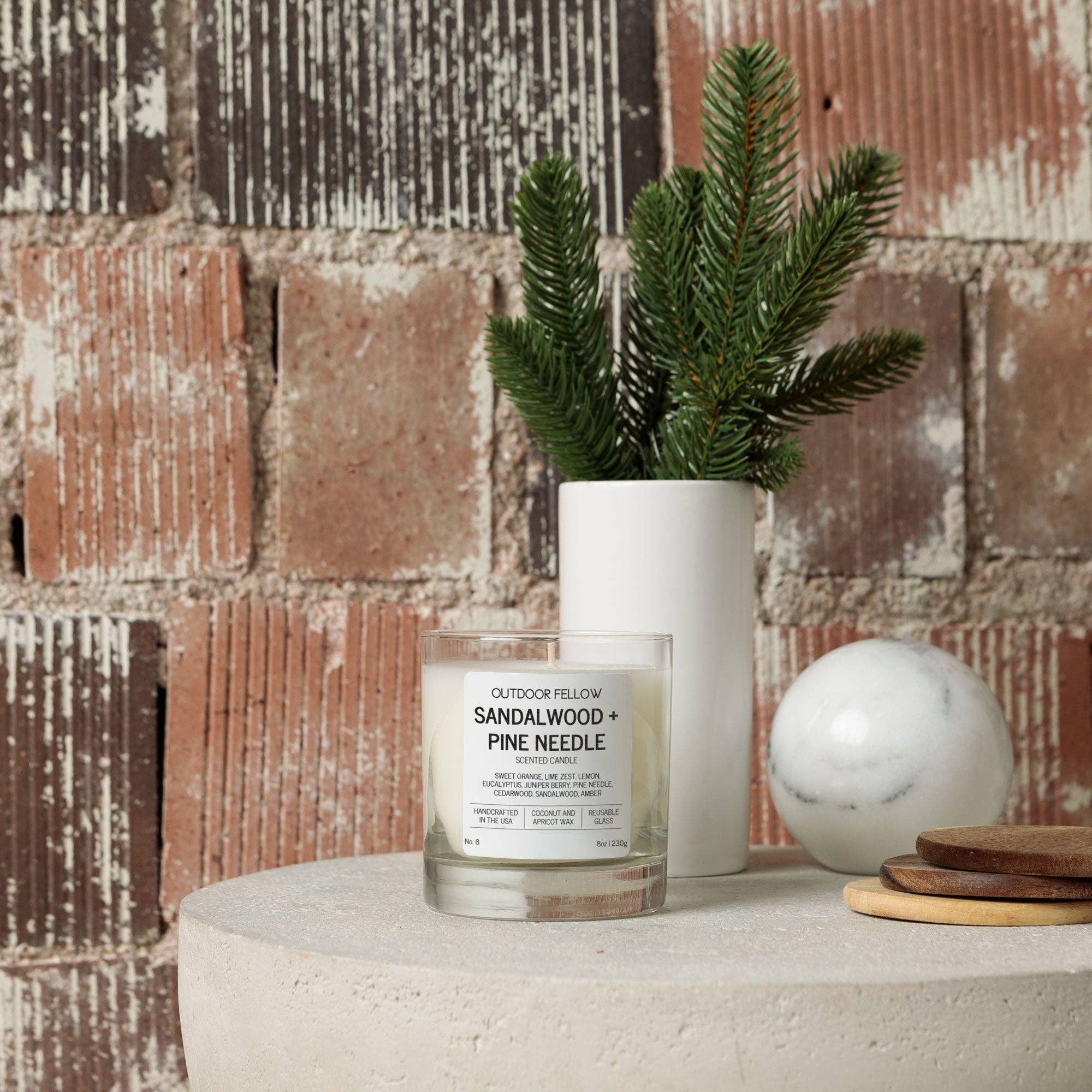 Outdoor Fellow - Wholesale Jar/Filled Candle - Sandalwood and Pine Needle Scented Candle3