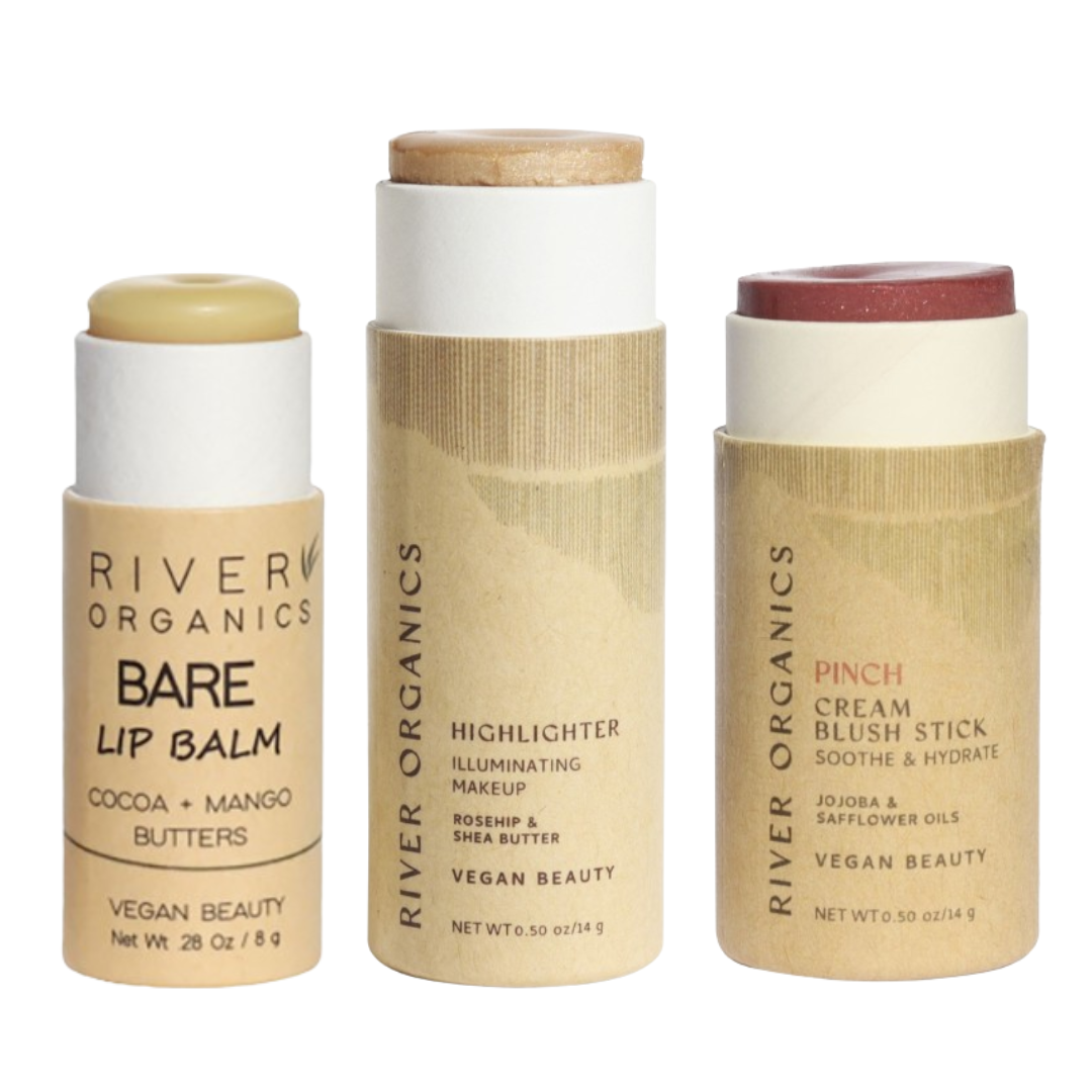 River Organics - Wholesale Lip Balm Set - Lip + Highlighter + Blush Set (Mix & Match)7