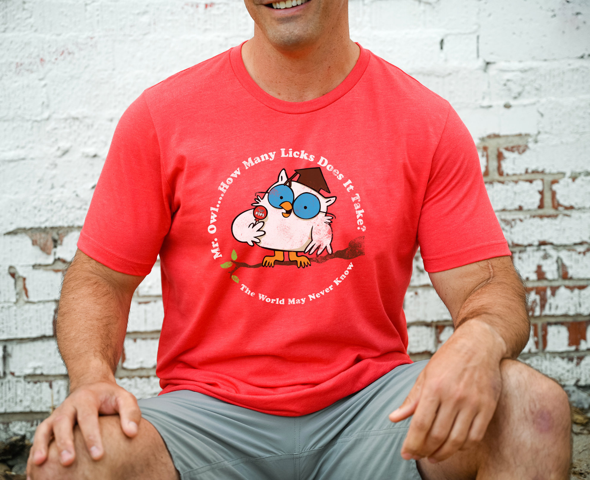 Rouge chiné T-shirt rouge Tootsie Iconic Mr. Owl Heather en vente sur Faire2