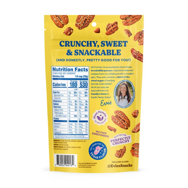 Evie's Snacks - Wholesale Nuts - Banana Bread Candied Pecans | Gourmet Spring & Easter Snack2