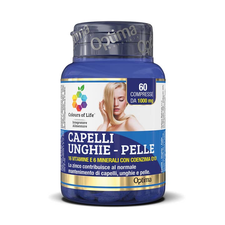 OPTIMA NATURALS - Vente Supplément oral/vitamine - Hair-Nail-Skin, 60 comprimés, 1000 mg0