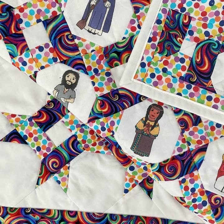 Faith and Fabric - Wholesale Craft Sewing Kit - Quilt Pattern + Fabric: Snowball Saints6