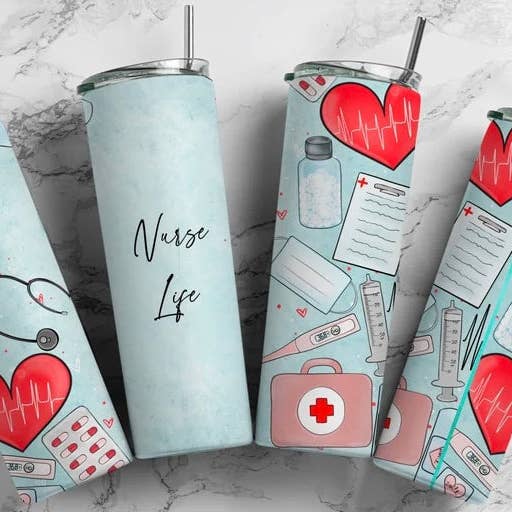 BICCHIERE NURSE LIFE DA 20 ONCE per la vendita all'ingrosso da parte di Jaybird Boutique Co.
