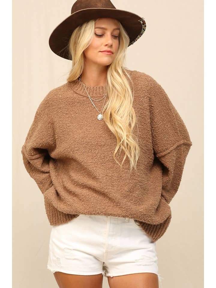 KyeMi - Wholesale Knit Sweater - Women's - A Sweater Featuring Exposed Seam Detailing3