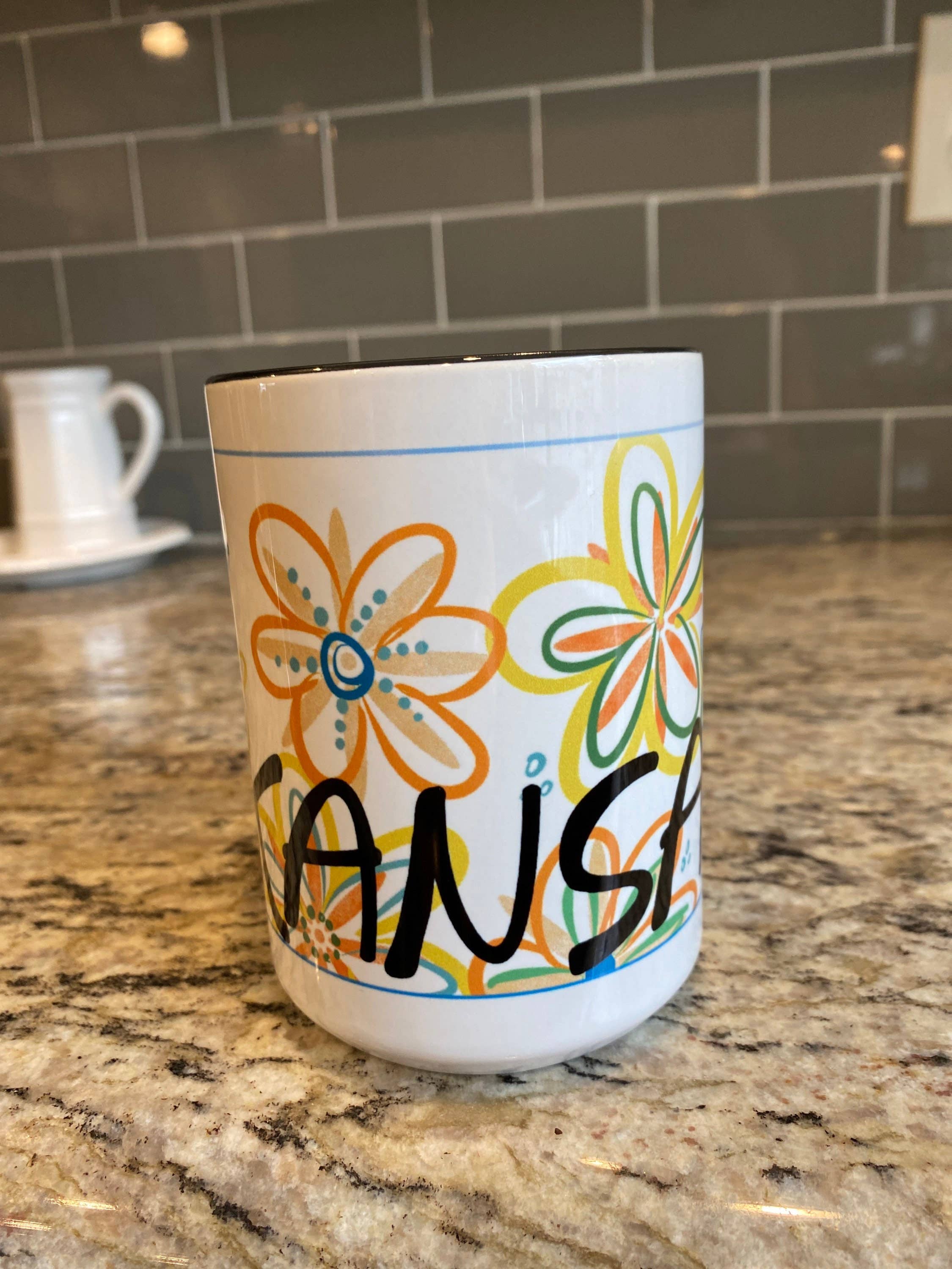 Something Beautiful - Wholesale Coffee Mug - Whimsical Flower Kansas Mug6
