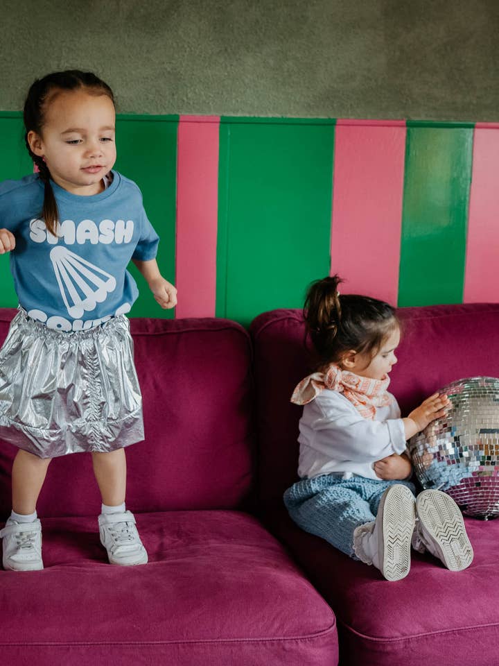 Dondertje - Wholesale Skirt - Kids - Silver nylon skirt.6