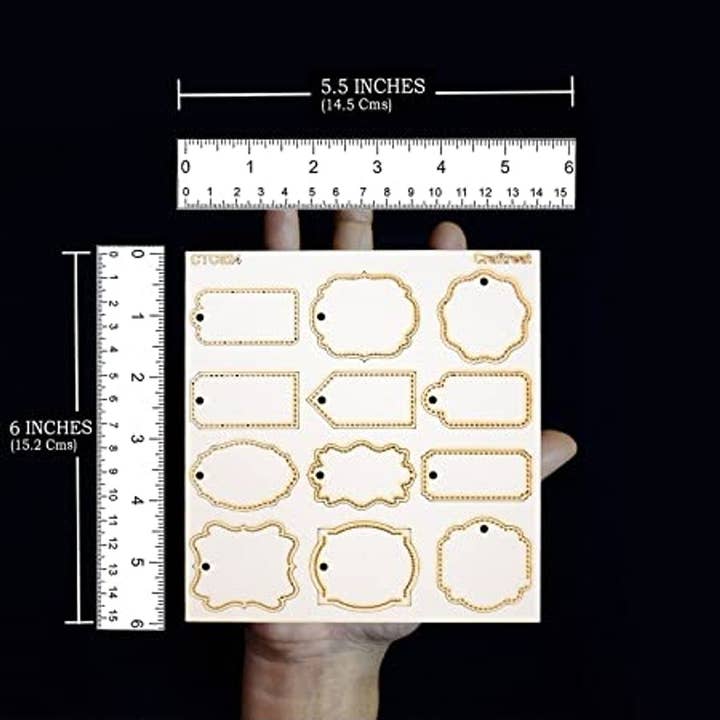 CrafTreat - Wholesale Craft Supplies - CrafTreat Mini Tags Laser Cut Chipboard 5.5x61