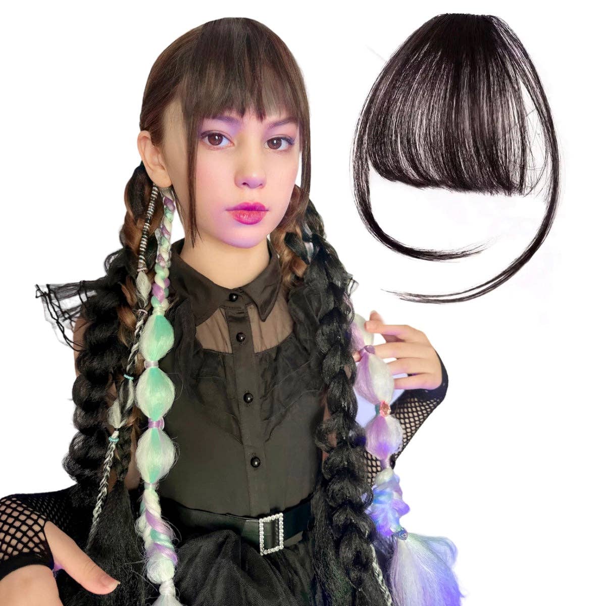 Magic Manes - Wholesale Hair Extensions - Wednesday Clip-in Bangs0